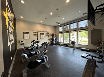Gym with television on demand workouts